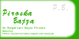 piroska bajza business card